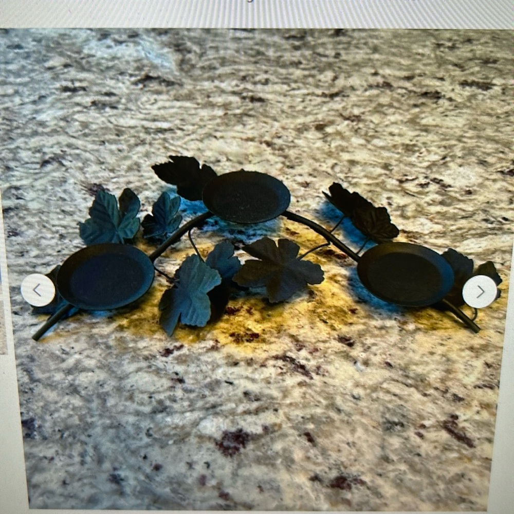 Metal Leaf Votive Candle Holder